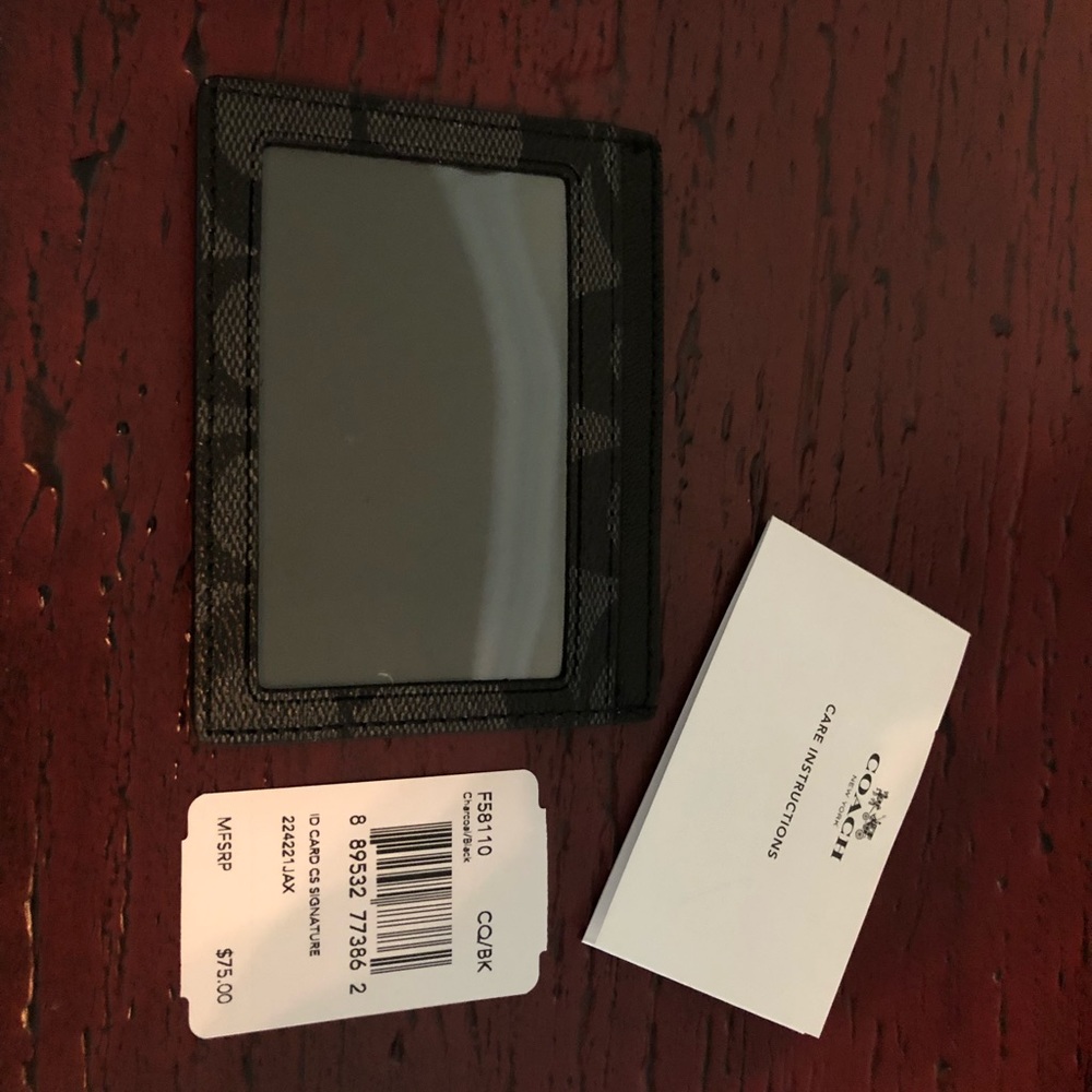Brand new Coach slim id and card wallet